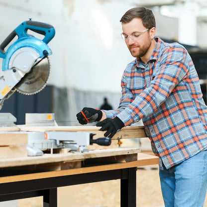 Verstelbare werkbank met wielen, oprolbare werktafel voor garage, grote capaciteit hardhouten werkbank, zware tafel voor workshop, kantoor, garage, thuis