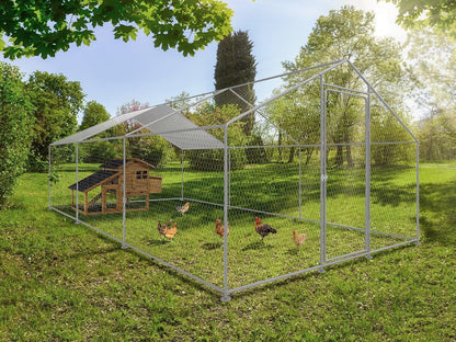 Kippenhok – Kippenren – Kippenverblijf – Pluimveehok – Kippenkooi – Verzinkt Staal – 18 m² Grootte (6x3x2m)