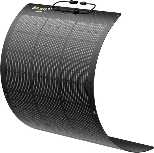 BougeRV Arch Pro Schaduwtolerantie, flexibel zonnepaneel van glasvezel, N-type 16BB-cellen, 25% efficiëntie, ETFE, flexibele zonnepanelen, IP68, voor camper, boot, tuin, balkon, 12/24 V batterijen