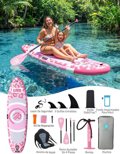 Niphean SUP Board met Stabiele Vin en Duurzame, Stand up Paddle Board Accessoires, 305cm Paddle Board voor Volwassenen & Jeugd, Ideaal voor Beginners, Veelzijdige Yoga
