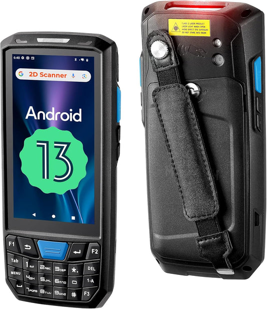 MUNBYN 2025 Android 13 Handheld Scanner, Android Barcode Scanner, 4GB+64GB, Uitgerust met N6703 1D & 2D QR Barcode Scan Engine, IP66 voor Magazijn & Logistiek, 035Pro