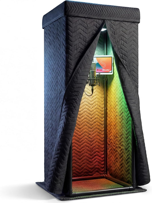 Draagbare Vocal Booth – Opnamecabine – Zangcabine – Geluidsisolatiecabine – Studio Booth – Tot 80% Minder Galm – 360° Isolatie