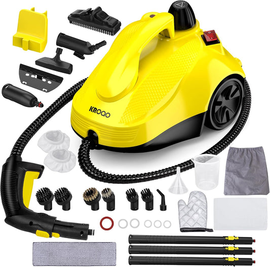 Multifunctionele stoomreiniger, draagbare stoomreiniger voor elk oppervlak met 23 accessoires, voor het verwijderen van behang, vloeren, tapijten, banken, bekleding, auto's, tegels, gestoffeerde
