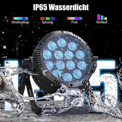 RGBW 200 W Par LED – Podiumverlichting – LED Spot – Stage Light – Show Verlichting – Waterdicht IP65 – 14 x 15W RGBW LEDs – Stroboscoopfunctie Tot 25 Hz
