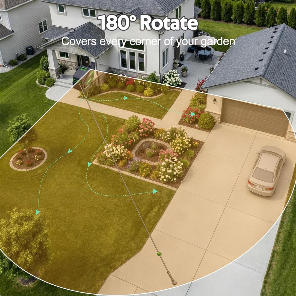 Wandslangbox, automatisch, 28 + 2 m, uittrekbare tuinslang met wandhouder, 180 graden draaibaar, Any-Stop en multifunctioneel mondstuk, uv-bestendige slanghaspel voor tuin, terras, reiniging