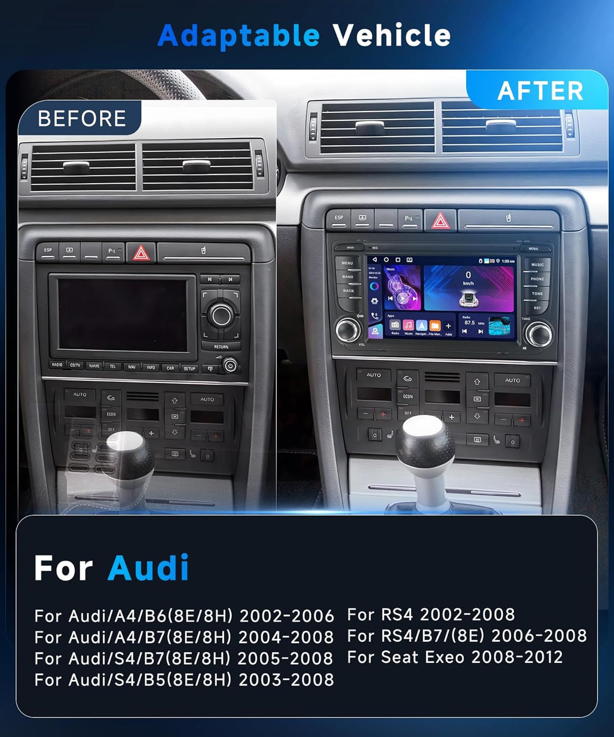 Android Autoradio – Auto Radio – Multimedia Systeem – Navigatiesysteem – Infotainment Systeem – Android 15 OS – 7 Inch HD Touchscreen
