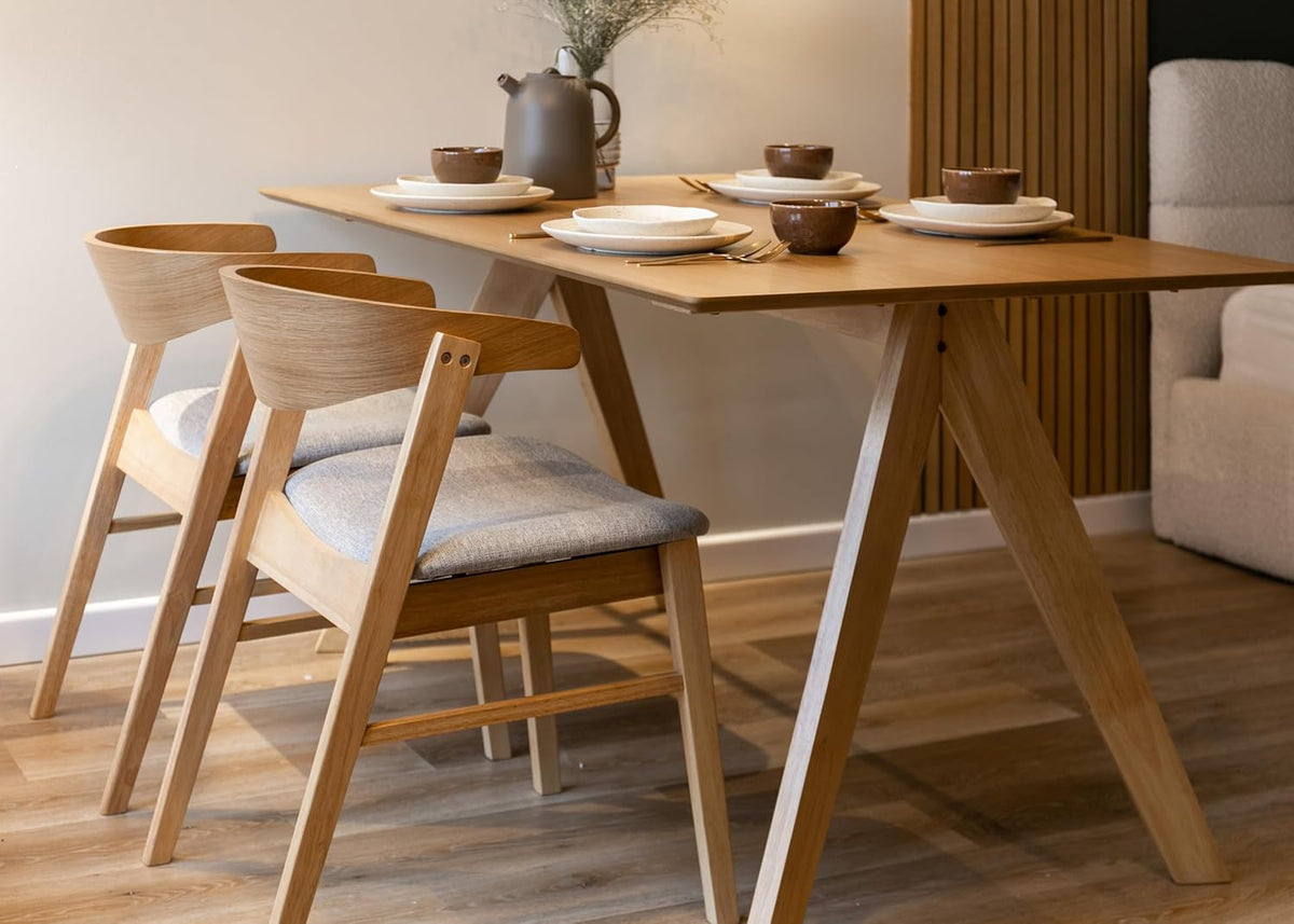 Selsey Panize Stoel, Engineered Wood, Natuurlijke Eiken, 50,5 cm Lengte