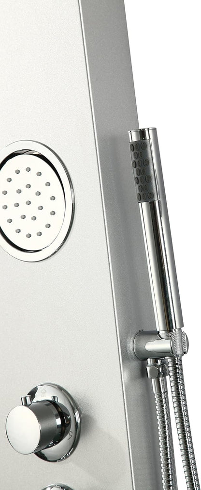 DP Bath - Douchepaneel met hydromassage, 1 stuks, zilver, A-51