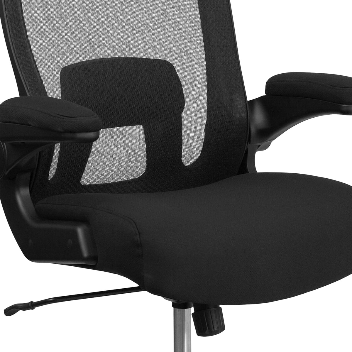 Flash Furniture Grote en hoge bureaustoel | Zwarte Mesh Executive Draaibare Bureaustoel met Lumbale en Rugsteun en Wielen