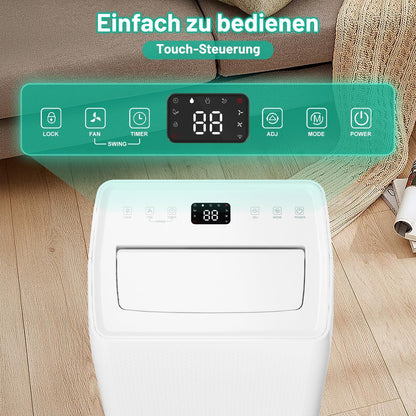 Luchtontvochtiger, 26 l/dag, kamerontvochtiger met 3 bedrijfsmodi, digitaal display, afvoerslang en afneembare watertank, ontdooifunctie, 24-uurs timer, stille ontvochtiger, elektrisch voor