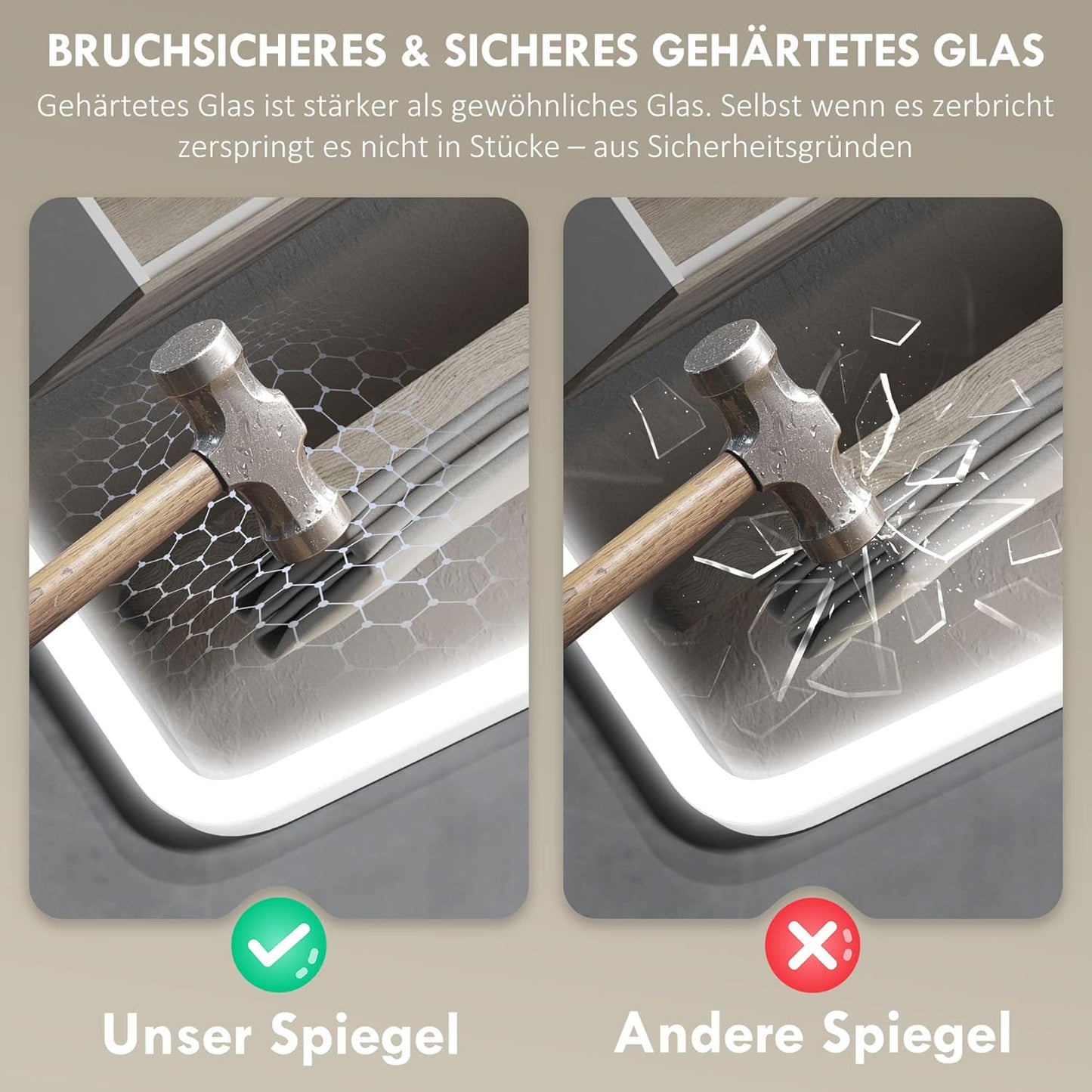 Verlichte Badkamerspiegel – Led Spiegel – Touch Spiegel – Bluetooth Spiegel – Anti-Fog Spiegel – 90x70 cm – Dimbare 3-Kleurige Ledverlichting – Geheugenfunctie
