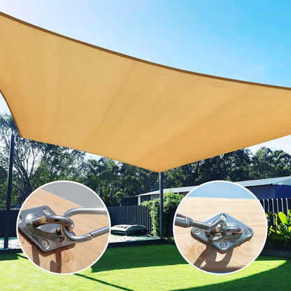 KANAGAWA Zonneschermzeil, 20 x 76 cm, extra grote rechthoekige UV-blokkerende luifel, beschutting, stoffen doek scherm met schaduwzeil, hardwarekit voor buiten, patio, tuin, achtertuin