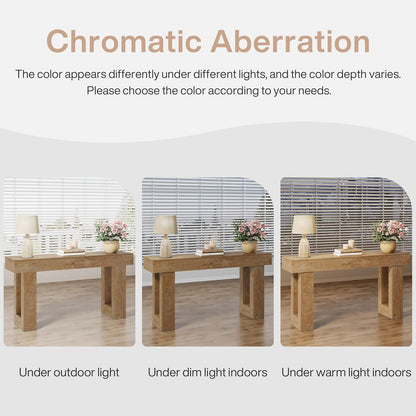 Tribesigns Narrow Console Table, 160 cm, Country Style, Sofa Table for Behind the Sofa, Natural Wood Look, Narrow Side Table for Hallway, Living Room and Entrance