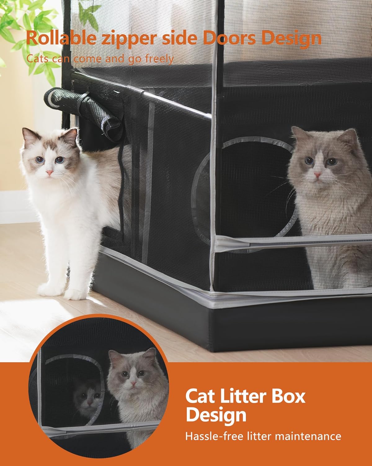 DINMO Kattenverblijf 333WPC07BB Zwart