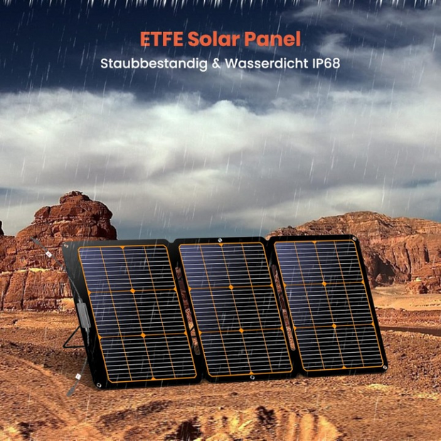 Zonnepanelen met Stekker - Zonnepaneel-Oplader - Zonnepaneel - 120 W - Opvouwbare - Draagbaar - voor Camping - Stroomuitval - Noodsituaties - 20.9V - 20A - IP68 Waterdichte - 60.5 x 2.59 x 46.51 cm - Zwart