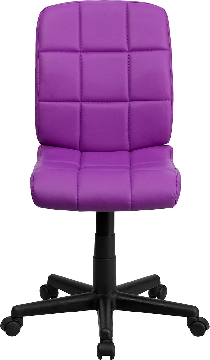 Flash Furniture Mid-Back gewatteerde vinyl draaibare taakstoel, metaal, paars, 58,42 x 55,88 x 22,86 cm