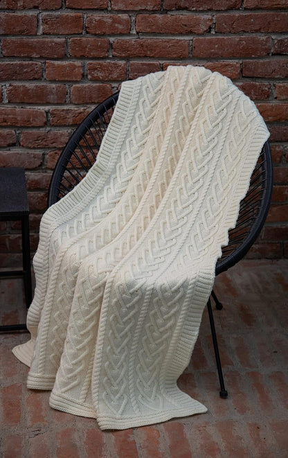 SAOL 100% super zachte Merino wol hart patroon bed bank gooien deken 67 x 49 inch