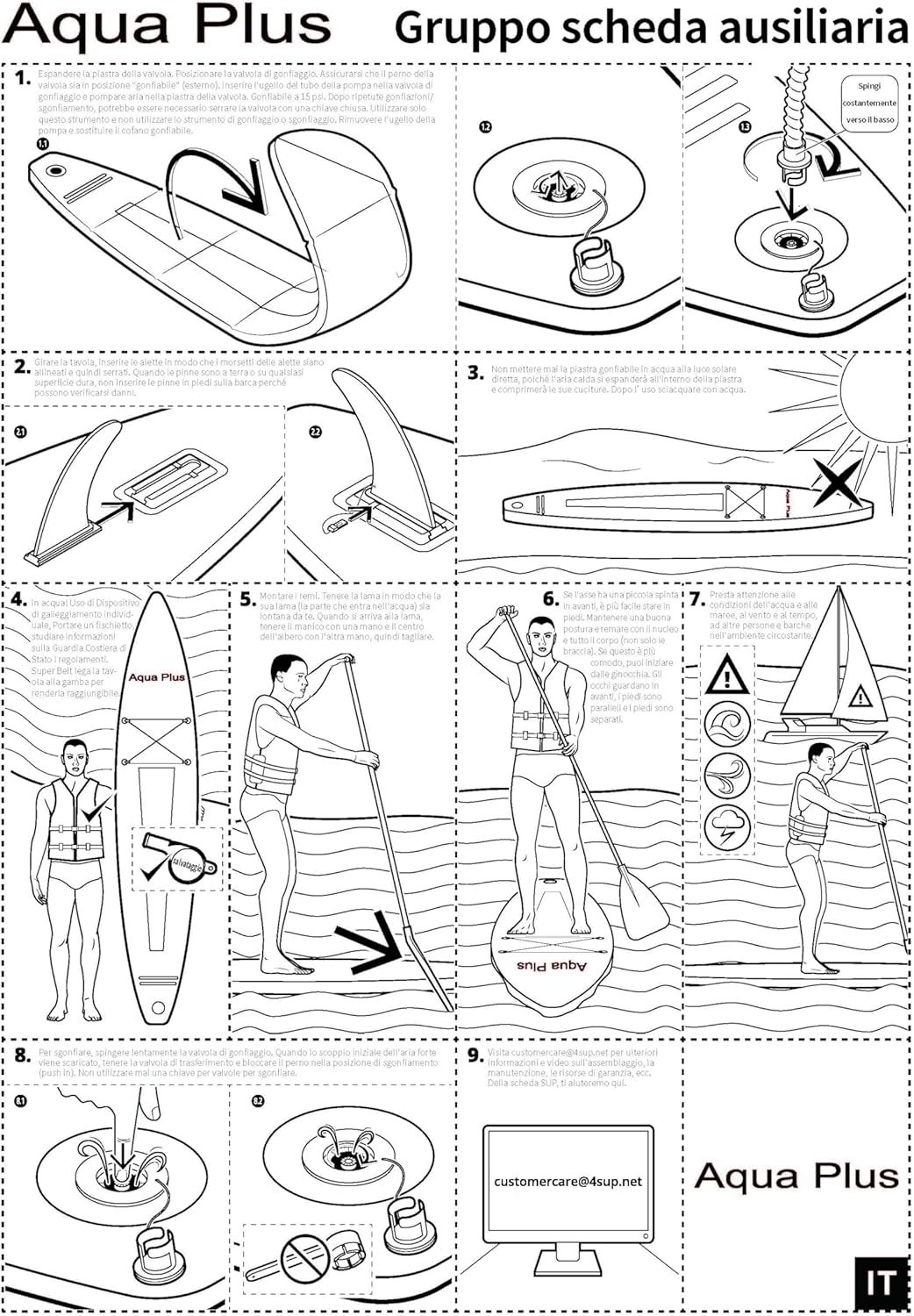 Aqua Plus 15 cm dikke opblaasbare SUP voor alle vaardigheidsniveaus Stand Up Paddle Board, Paddle, Pomp, ISUP-reisrugzak, riem, schouderriem, jeugd, volwassen opblaasbaar paddleboard