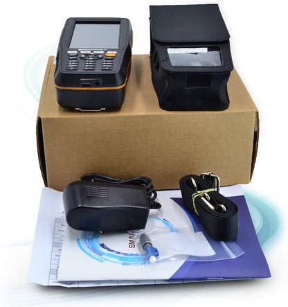 1310/1550nm 22/20dB handheld 4in1 mini OTDR + VFL+OPM+OLS 4 inch touchscreen 60 km glasvezel tester/glasvezel tester/optische tijdbereik-reflectometer met SC(APC) + FC(APC) + FC naar