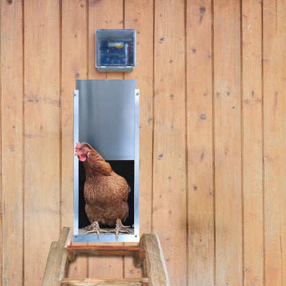 Rural365 Automatic Chicken Coop Electronic Automatic Chicken Opener Panel Sliding Door with Light Sensor