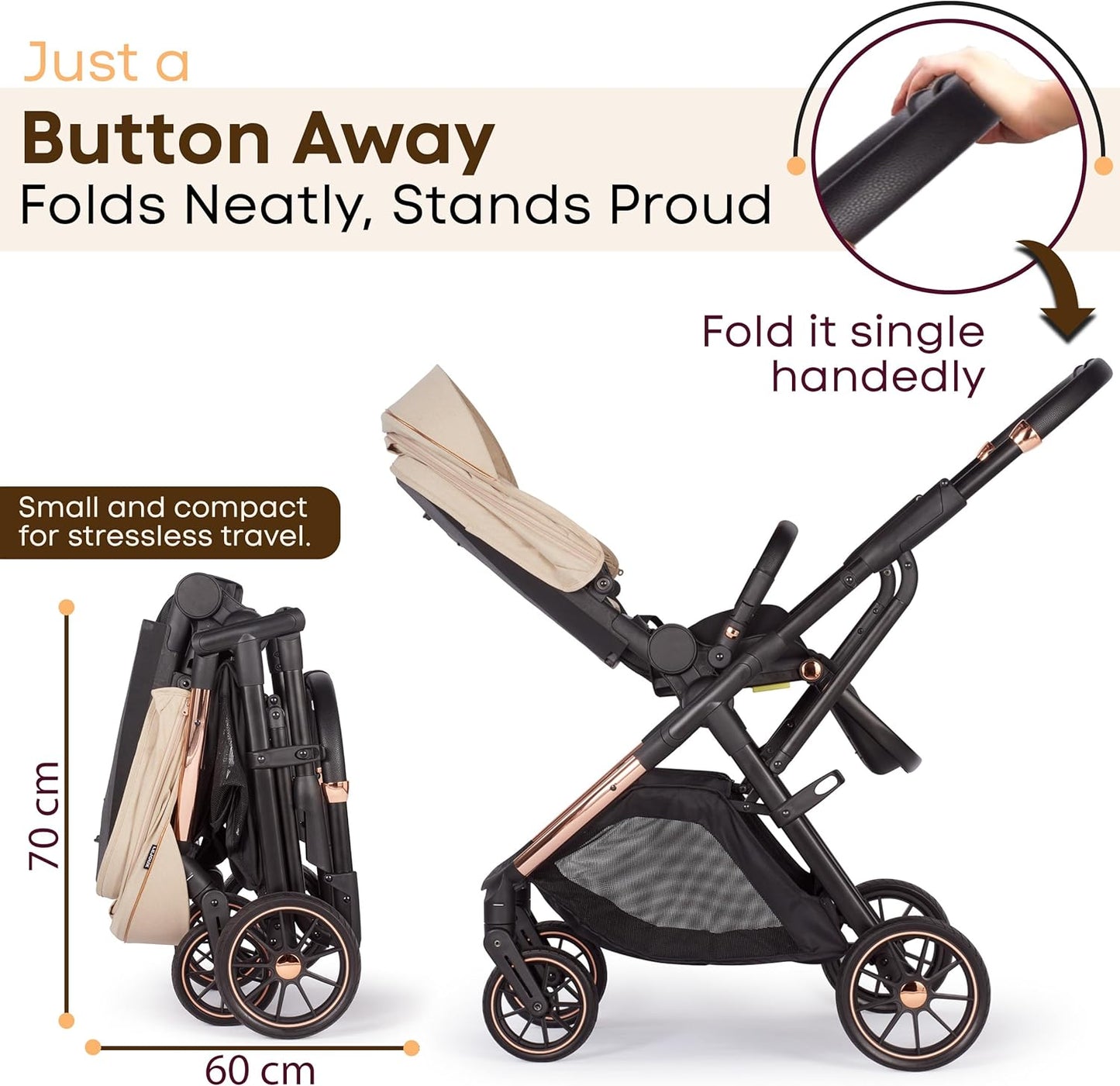 Lejoux + Kinderwagen (beige)
