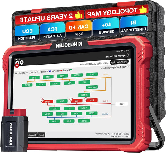 Autodiagnosetool – OBD2 Scanner – Diagnoseapparaat – Foutcode Lezer – ECU Codeerder – Bi-Directionele Test – 10-inch HD Touchscreen – 50+ Resetfuncties met V.A.G Guide
