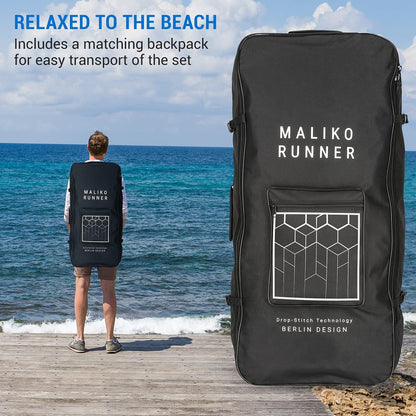 Capital Sports Lanikai Cruiser Opblaasbaar stand-up paddleboard, sup, sup board, set: board + peddel + riem + rugzak + pomp, cruiservorm, telescopische peddel