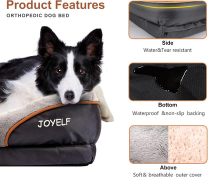 Hondenbed – Hondenkussen – Hondenmat – Dierenbed – XXL – Orthopedisch Memory Foam – Afritsbare Wasbare Hoes
