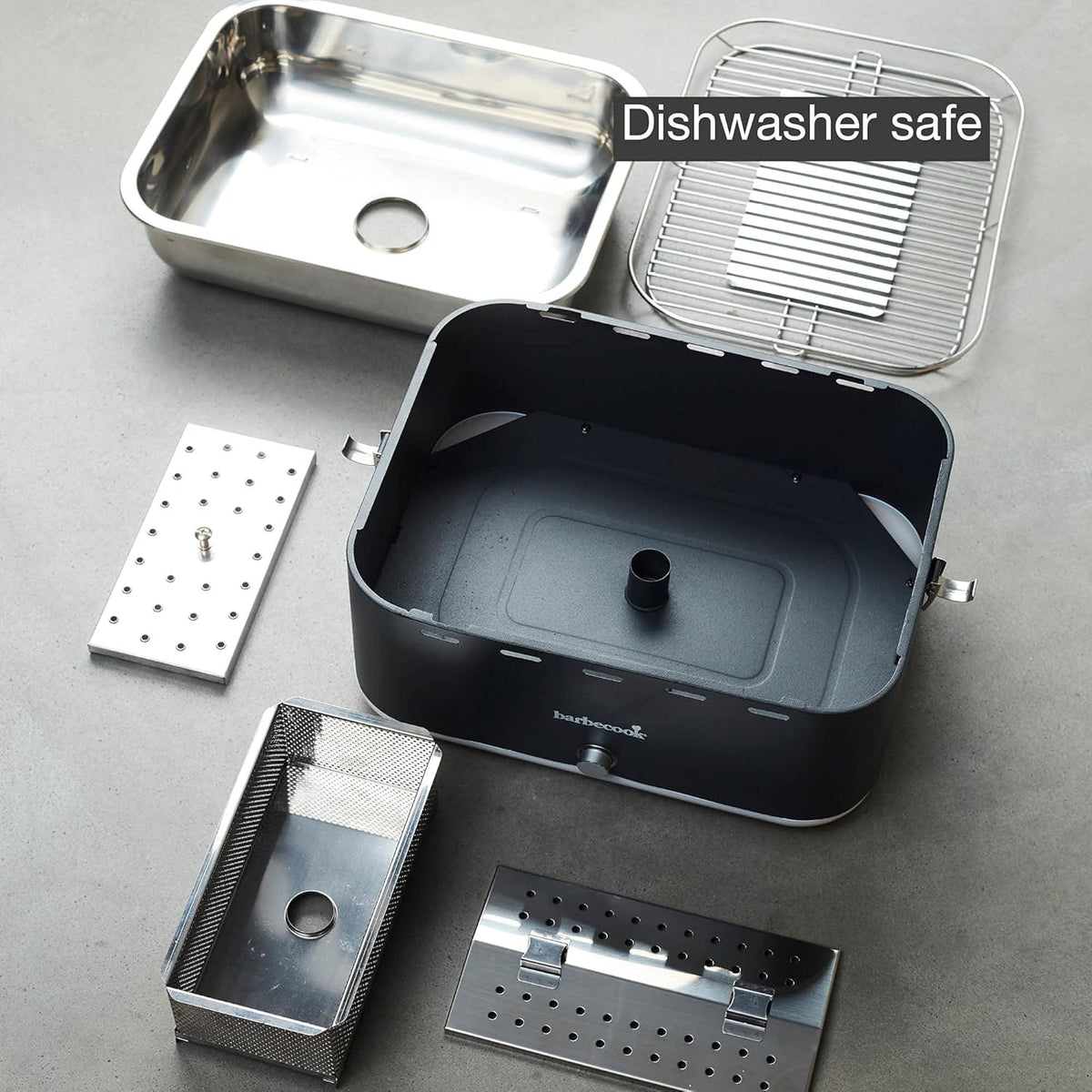 Barbecook tafel bbq Carlo houtskool barbecue met draagtas, geschikt voor 6 personen, Chili Pepper 44x33x21cm