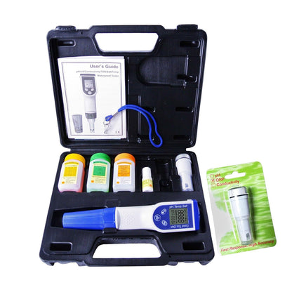6-in-1 waterdichte pH/ORP/TDS/EC (geleidbaarheid)/zoutgehalte/temperatuurmeter zakformaat multi-parameter waterkwaliteit tester kit vervangbare ORP-sonde