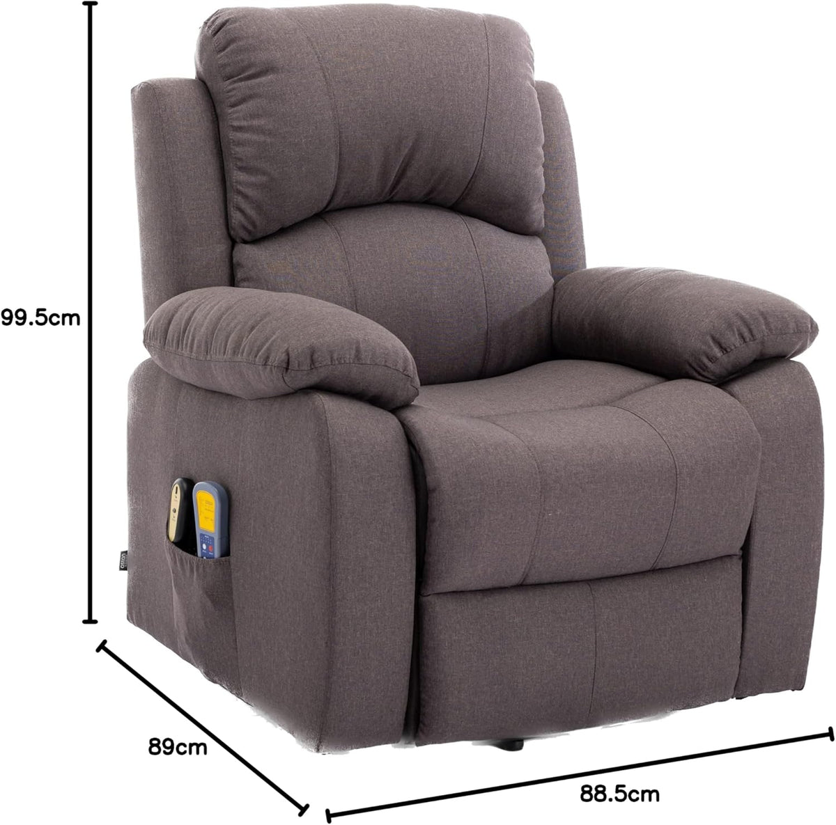 Astan Hogar Ramón AH-AR30920MR, relaxstoel met zelfhulpfunctie (genezing van personen), elektrische ligstoel, massage en therapie, bruin