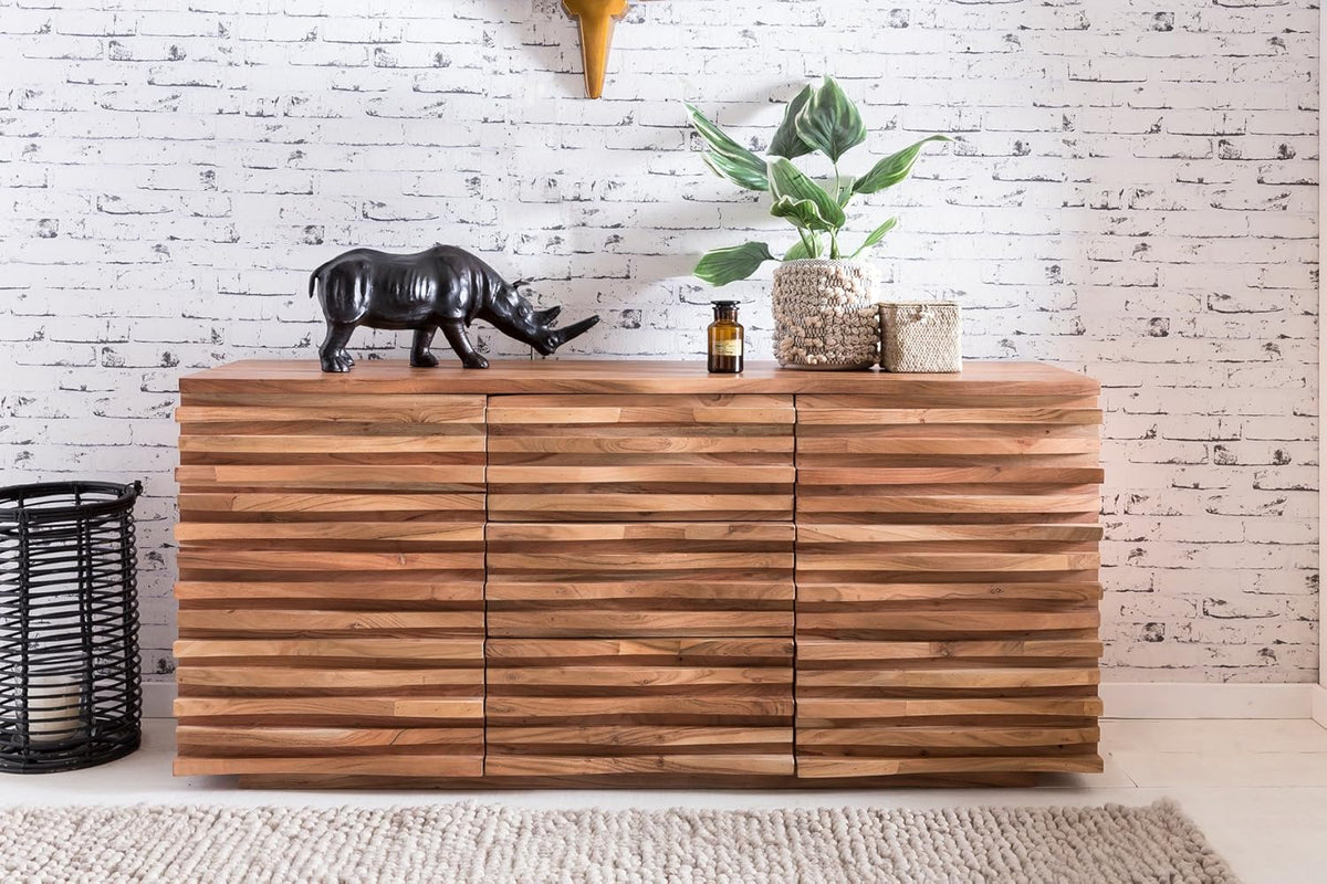 Sideboard Solid Wood Acacia 160cm Dresser Drawer Cabinet - QUORE