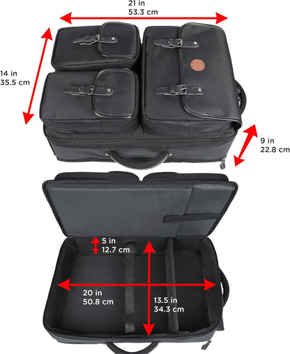 GOgroove Audio Mixer Rugzak - Podcast Mixer Case Compatibel met RODECaster Pro, RODECaster Pro II, microfoons, hoofdtelefoons en meer podcastapparatuur met aanpasbare en krasbestendige binnenkant,