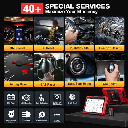 KINGBOLEN K10 PRO OBD2 diagnoseapparaat, bidirectioneel OE-niveau, alle systemen, OBD2-diagnoseapparaat voor de auto, met topologiekaart, ECU-codering, diagnoseapparaat auto met FCA Can FD en DOIP, 50