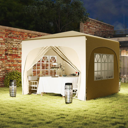 Paviljoen – Tuinpaviljoen – Partytent – Gazebo – Overkapping – 3x3 meter – UPF 50+ UV-Bescherming – Waterafstotend en Opvouwbaar