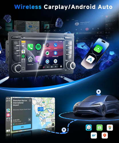 Android Autoradio – Auto Radio – Multimedia Systeem – Navigatiesysteem – Infotainment Systeem – Android 15 OS – 7 Inch HD Touchscreen