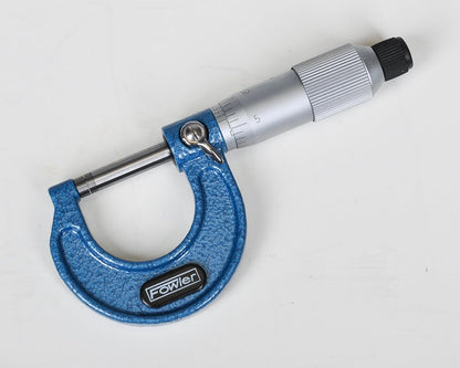 Fowler 52-215-006-1 inch micrometer met satijnen chroom afwerking, 0-6 inch meetbereik, 0 inch afstudeerinterval, set van 6, met volledige garantie van één jaar
