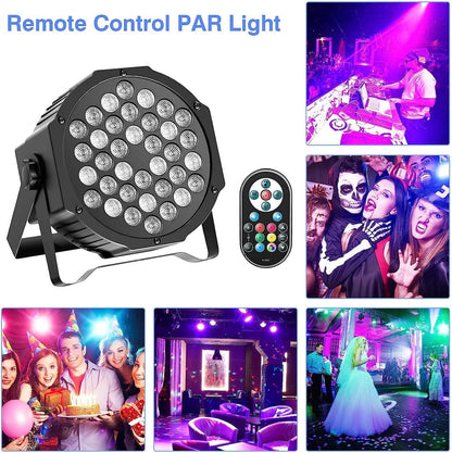 LED Par Lights – LED Stage Verlichting – RGB Partylampen – DJ Lampen – Show Spots – 72W RGB Kleurlicht – Waterdichte Opbergtas Met Afstandsbediening
