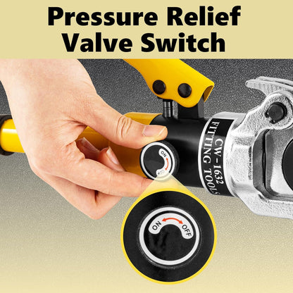 CGOLDENWALL Hydraulische buiskrimptang, met TH16 20 26 32 mm² vormen, met 360° draaibare kop, 16T, voor koper/aluminium kunststof/Pex/PB-buis