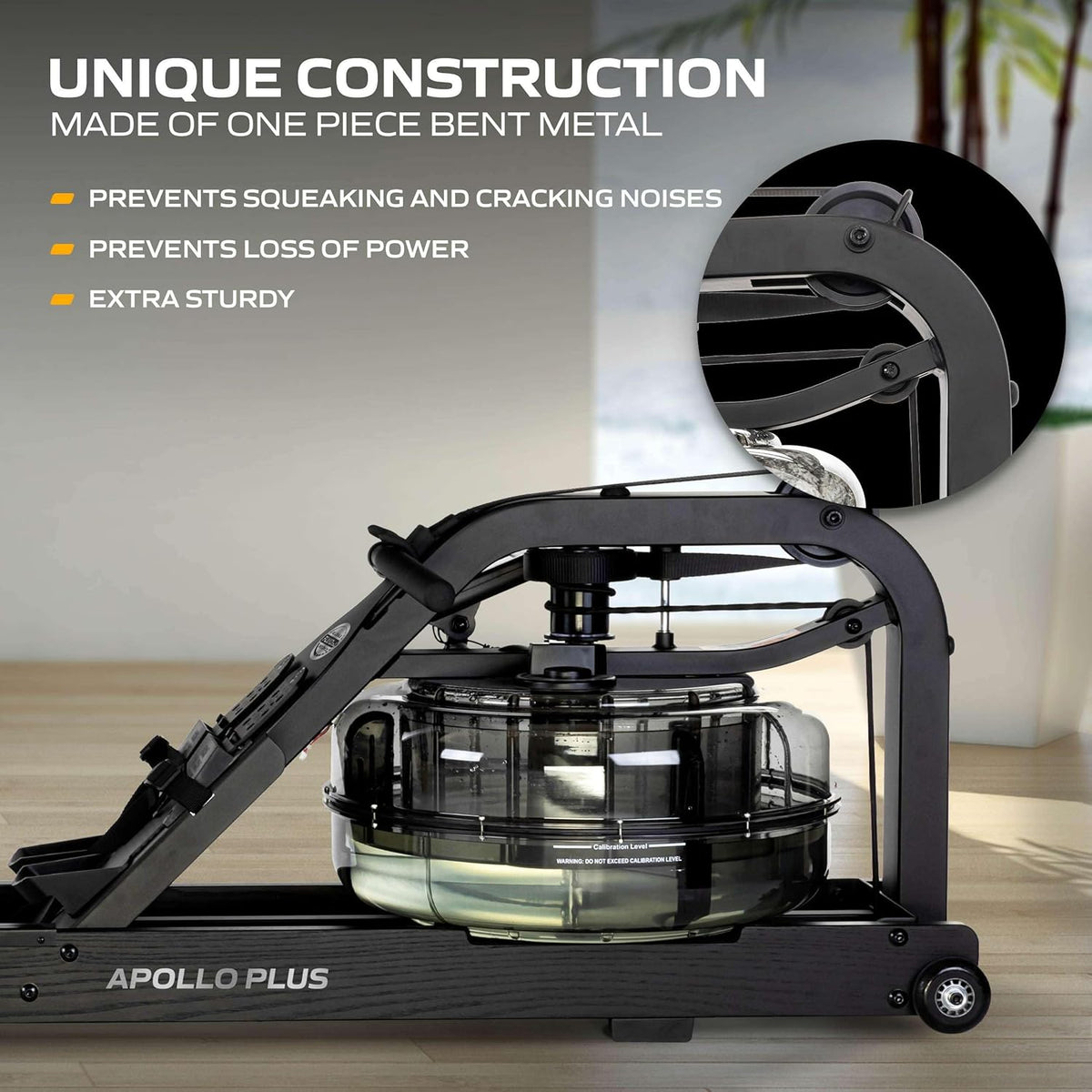 First Degree Fitness Apollo Plus Rowing Machine - Black - QUORE
