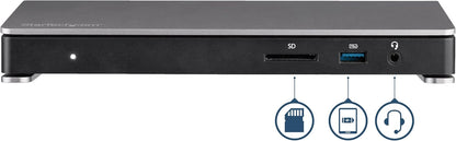 StarTech.com Thunderbolt 3 Dock - Dual Monitor 4K 60Hz TB3 Laptop Docking Station met DisplayPort - 85W Power Delivery Charging - 6-Port USB 3.0 Hub, SD 4.0, GbE, Audio - Windows & Mac