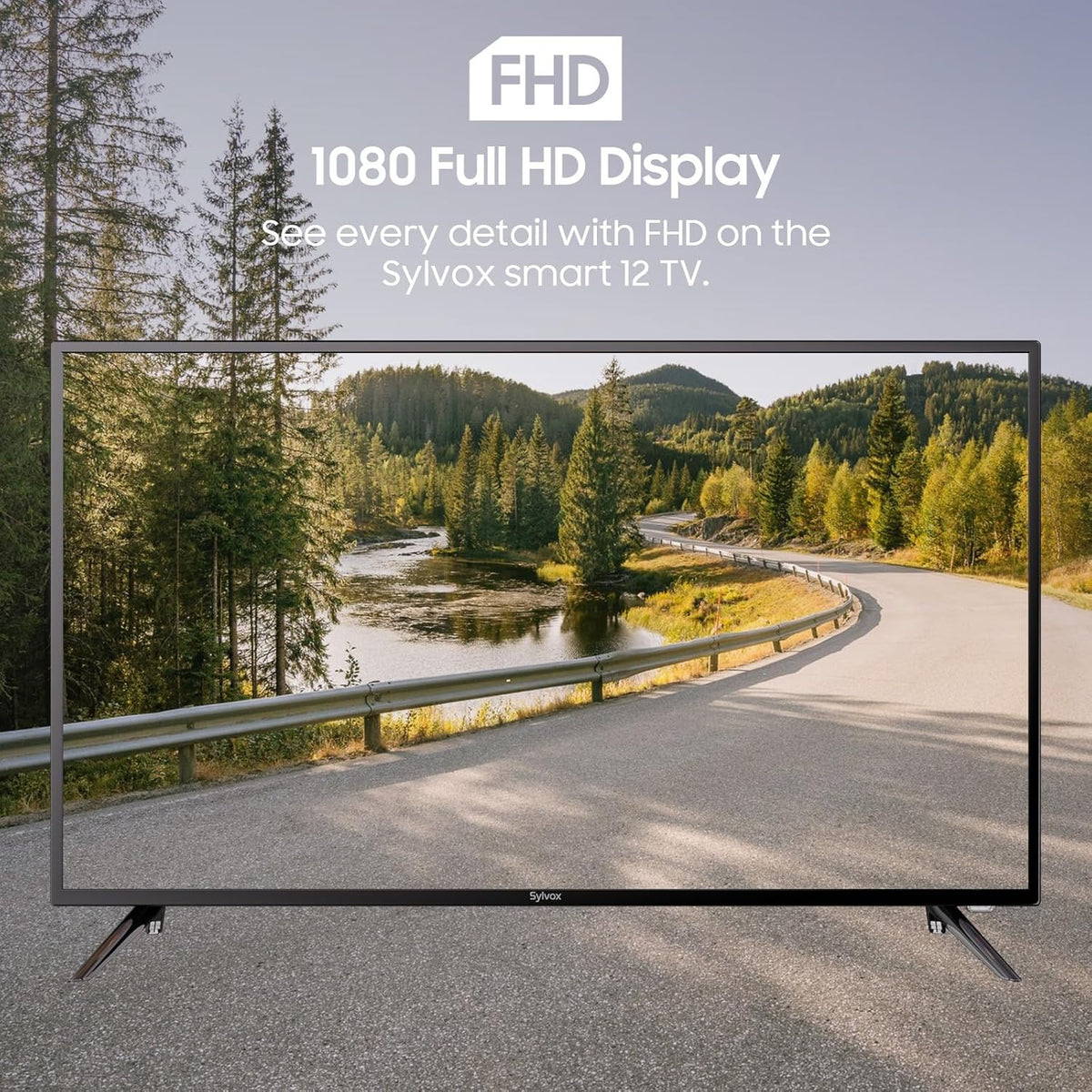 SYLVOX 40 inch Smart Google TV 12V Televisie LED 1080P|10-32V|HbbTV|DVB-T2-S2|Handy op TV,Afstandsbediening met spraakbediening,voor campers, woonkamer, voertuig Smart TV