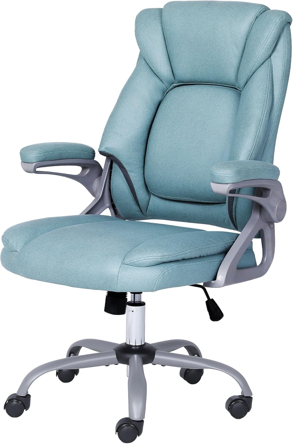 ADOV Executive Bureaustoel met 90° opklapbare armleuningen, ergonomische bureaustoel met hoge rugleuning en veerkussen, in hoogte verstelbare draaibare computerstoelen, comfortabele verstelbare
