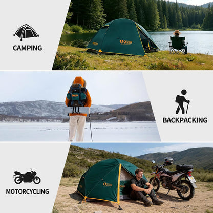 Campingtent, ultralichte koepeltent, waterdicht en winddicht, geschikt voor drie seizoenen, compact formaat, ideaal voor wandelen, kamperen en buitenactiviteiten
