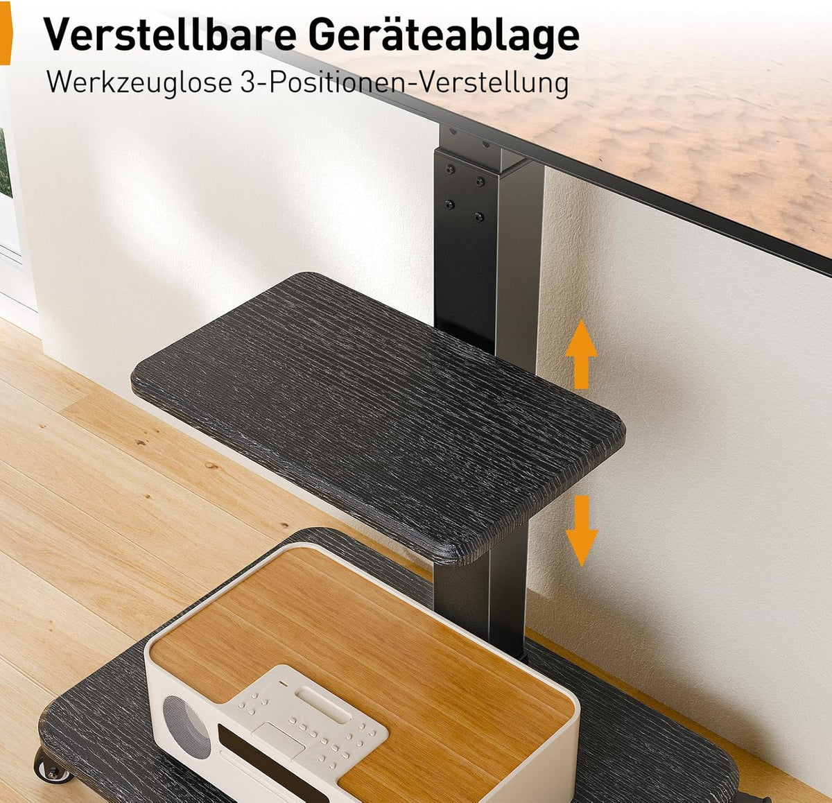 TV-standaard met wielen voor 32-75" tv's