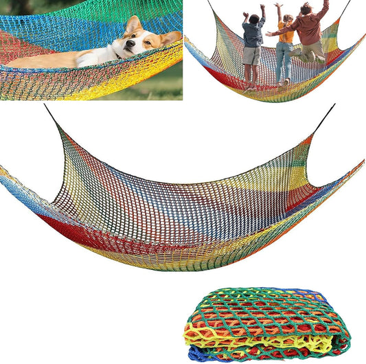 Playground Safety Net Climbing Cargo Net Voor Kinderen, Veelkleurige Kinderachtige Klimnet Van De Achtertuin, Treehouse Accessories, Heavy Duty Safety Net, Achtertuin, Outdoor Entertainment(Size:1x8m)