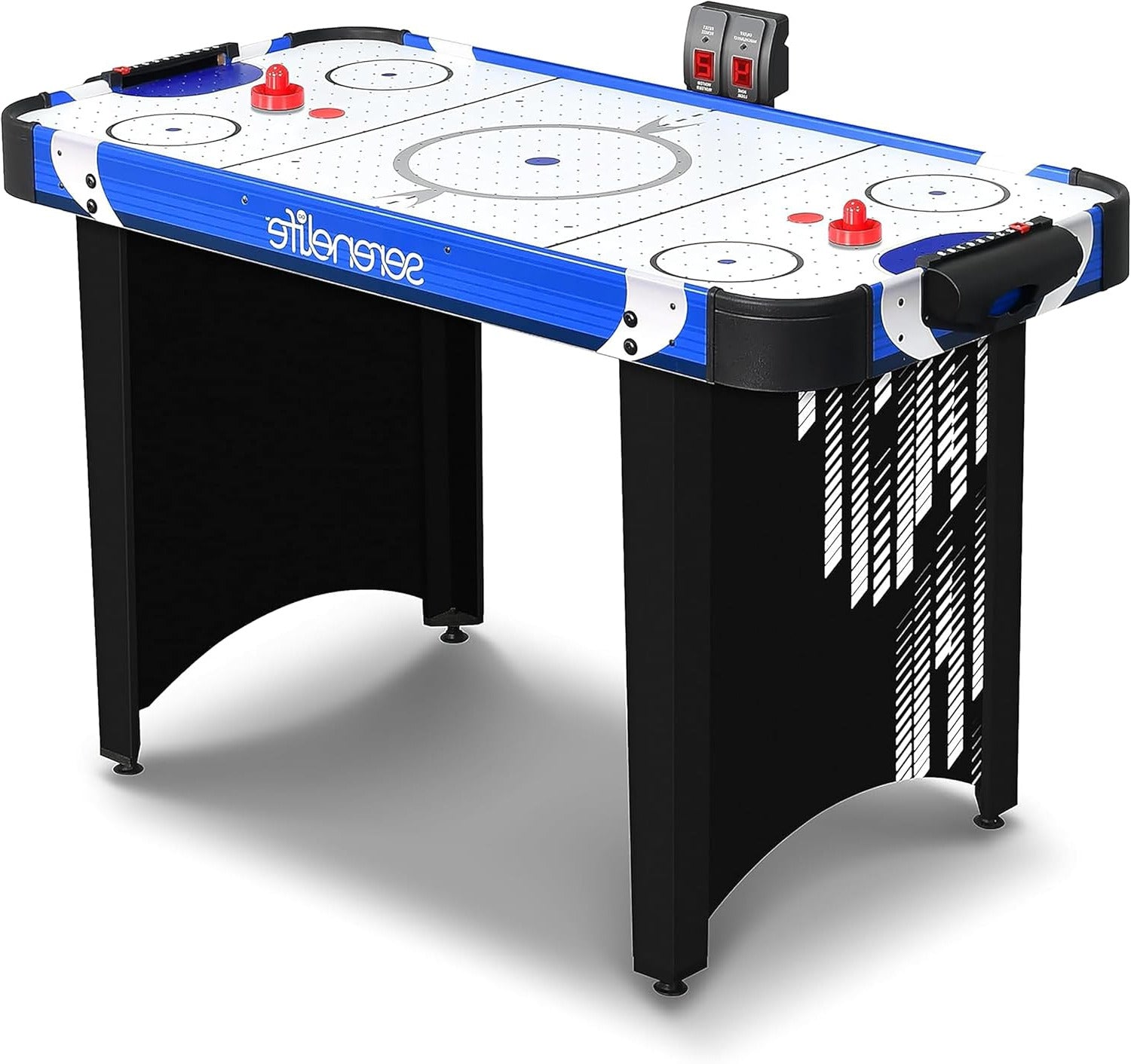SereneLife Air Hockey Table –Hockey Table with Built-in Scorettracker and Puck Dispenser- Digital LED Scoreboard and Accessories - QUORE