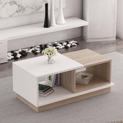 Salontafel Woody Fashion | 90 x 45 x 36 cm | Oak White Design