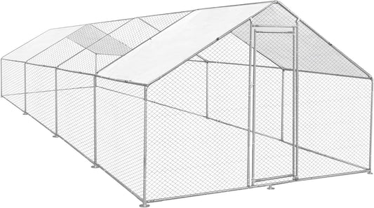 Freestanding Chicken coop Chicken coop Chicken enclosure 4m x 8m x 2m Free roof covers and feeding scoop - QUORE