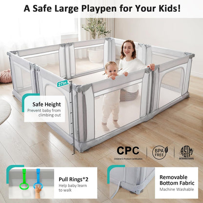 Playpen, light grey - QUORE